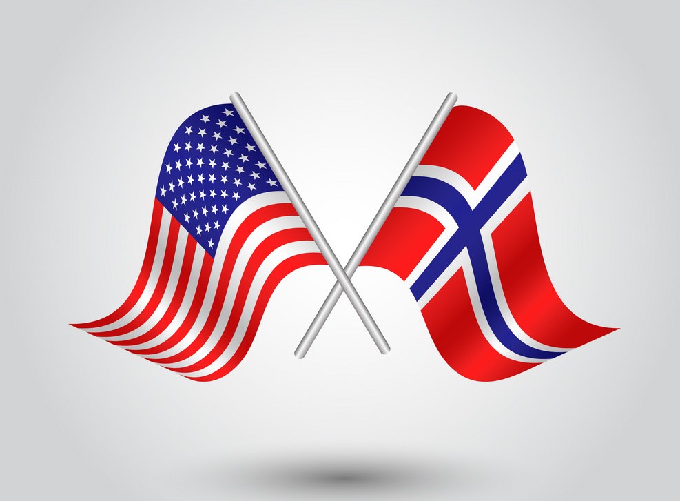 norway usa flags